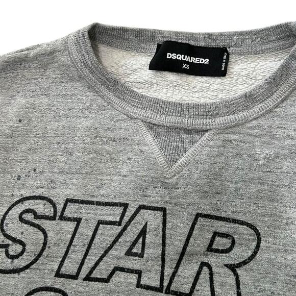 Dsquared2 Star 24-7 Distressed Crewneck 2000s Vintage T-shirt - Picture 5 of 5